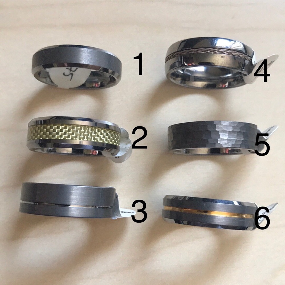 TUNGSTEN Men's rings in size 11! Last ones left!